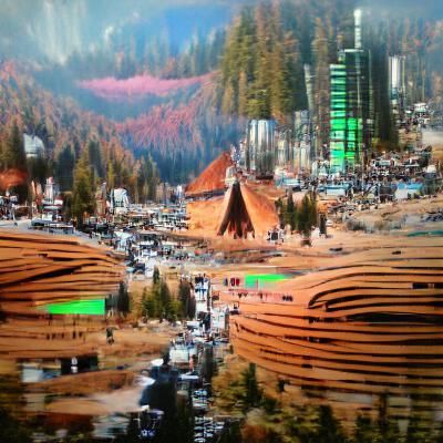Dystopian Village in Sequoia Valley