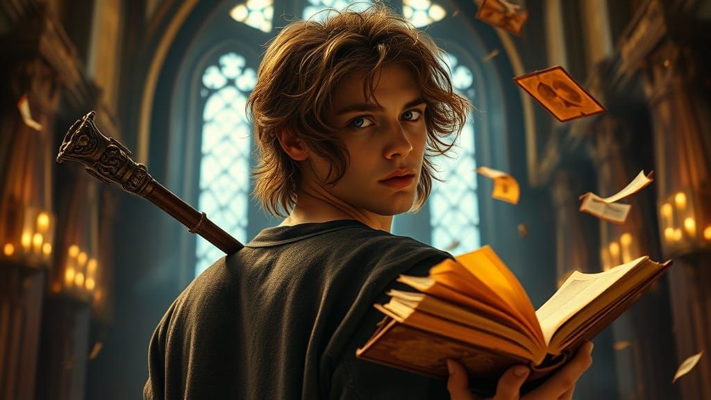 Ruggedly Handsome Young Man Channels Ancient Magic in Mystic...