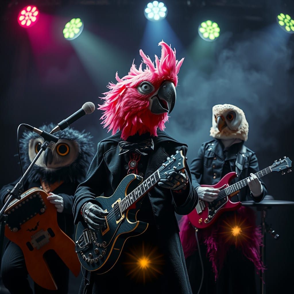 Birds of Gothic Rock in High Contrast