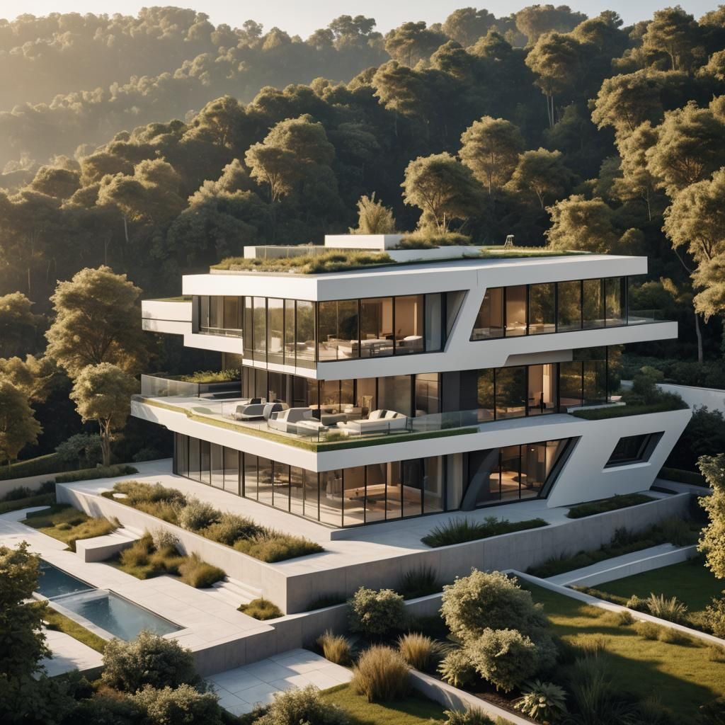 Futuristic Residence in Zaha Hadid Architectural Style