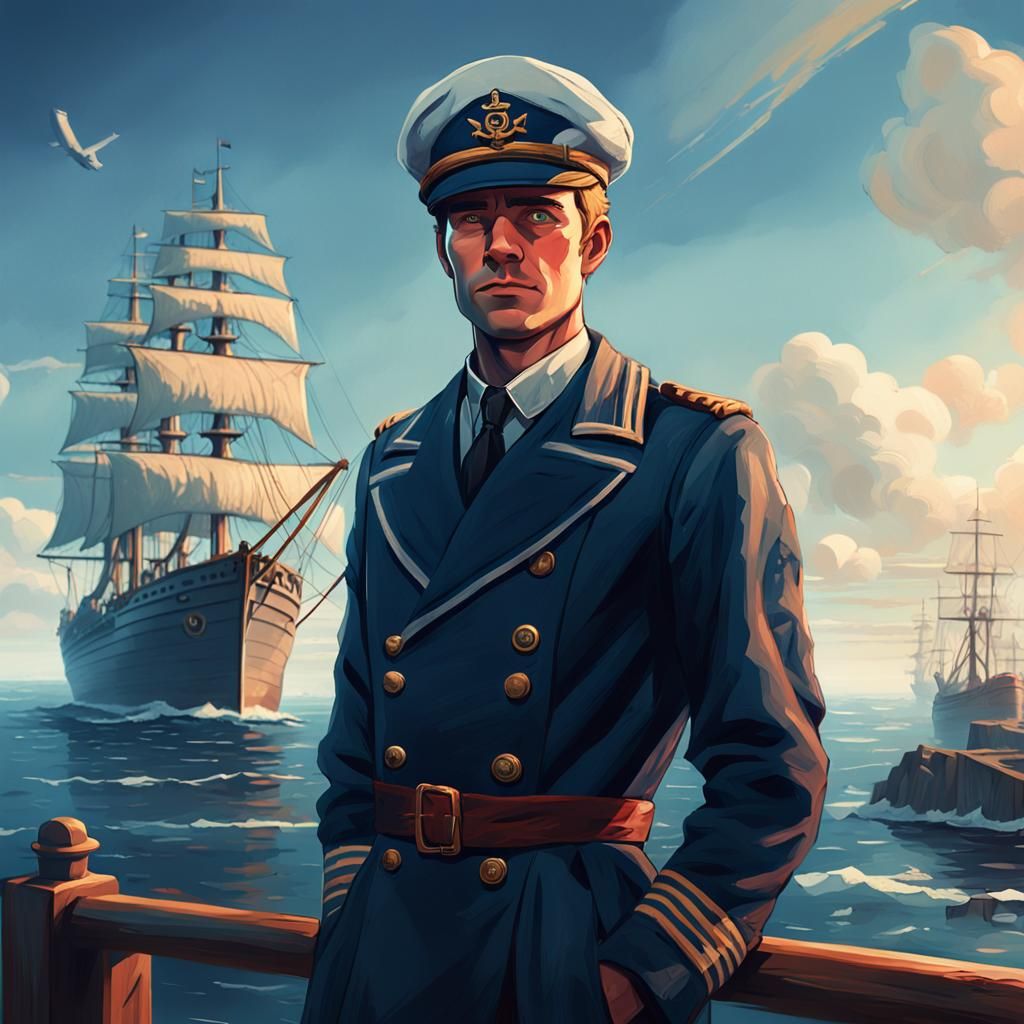Handsome British Sailor in Fantasy Concept Art