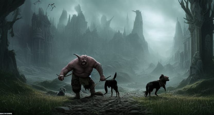 Orc and Dog: Epic Cinematic Digital Painting