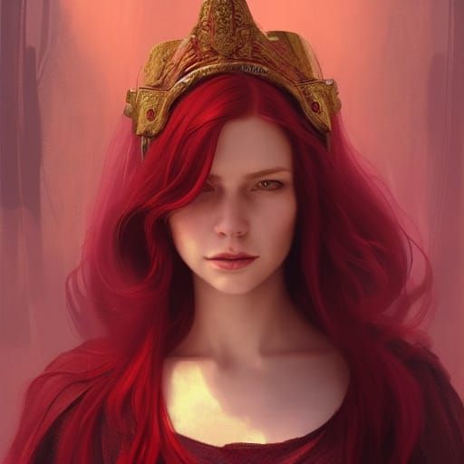 Medieval Princess Portrait in Digital Art Style