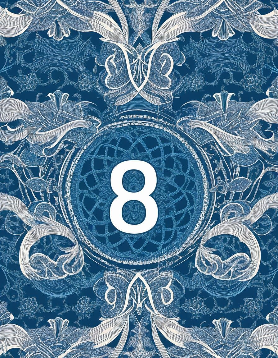 Intricate Geometric Patterns Featuring the Number 8