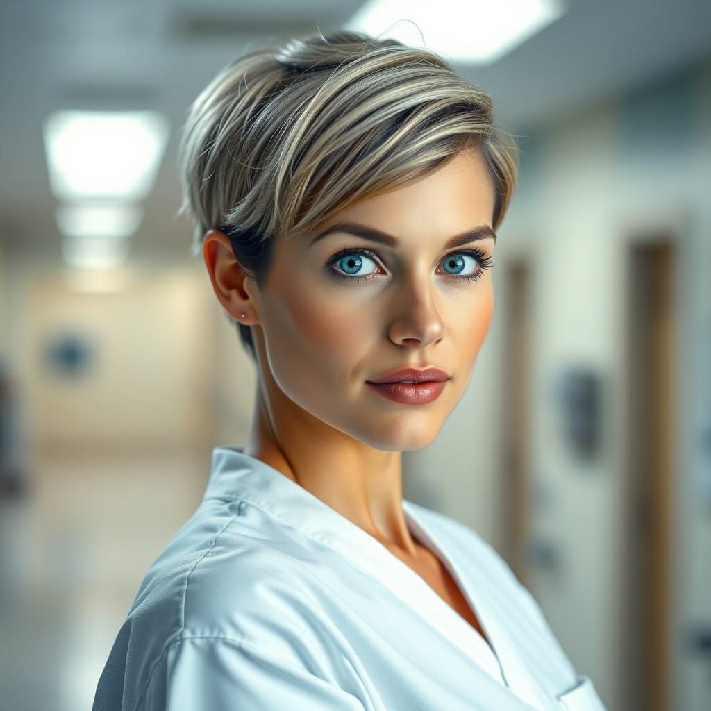 Stylish Nurse in Professional Medical Setting