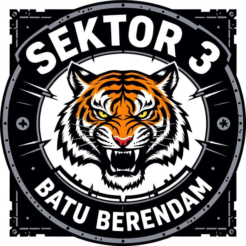 Fierce Tiger Head Logo in Industrial Metal Style