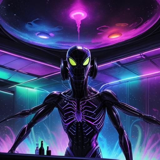 Interstellar Spider Gangster Serves Cocktails: Surreal Graff...