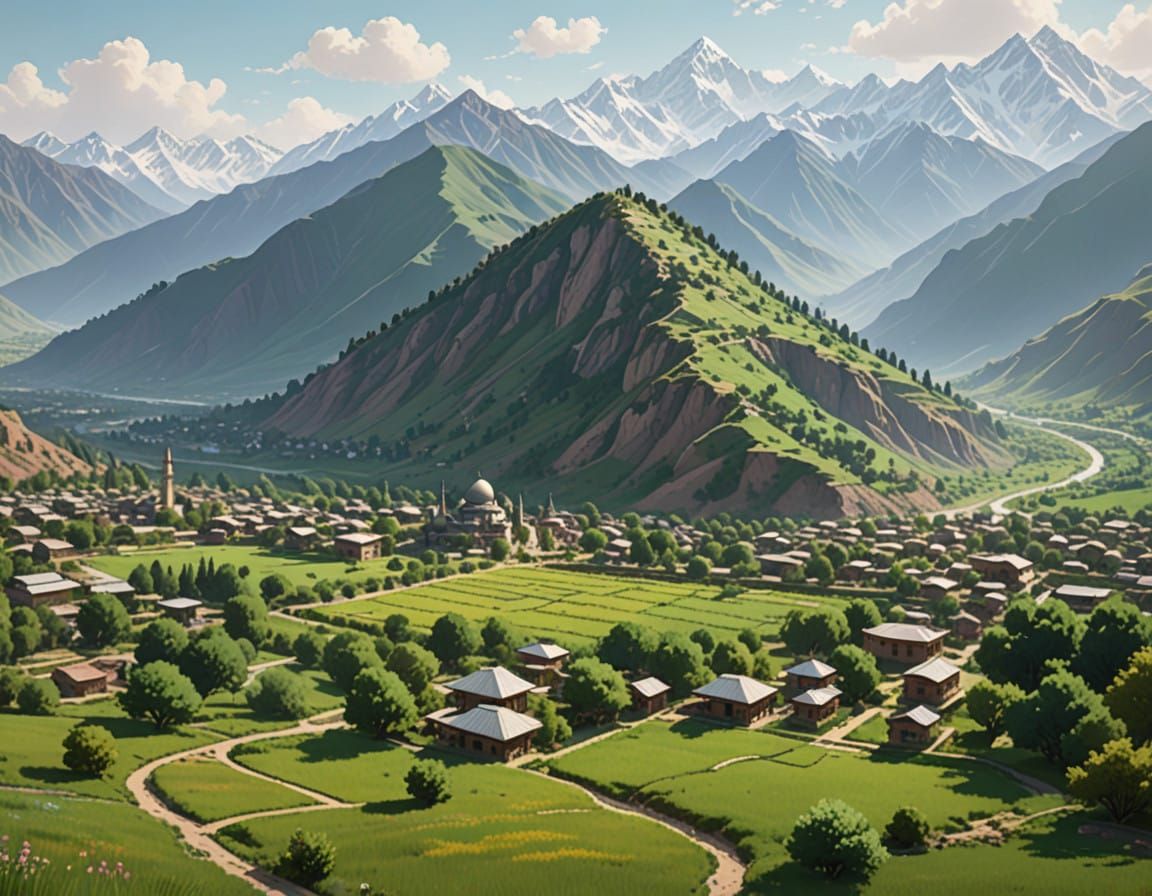 Elegant Afghan Permaculture Village in Harmony with Nature