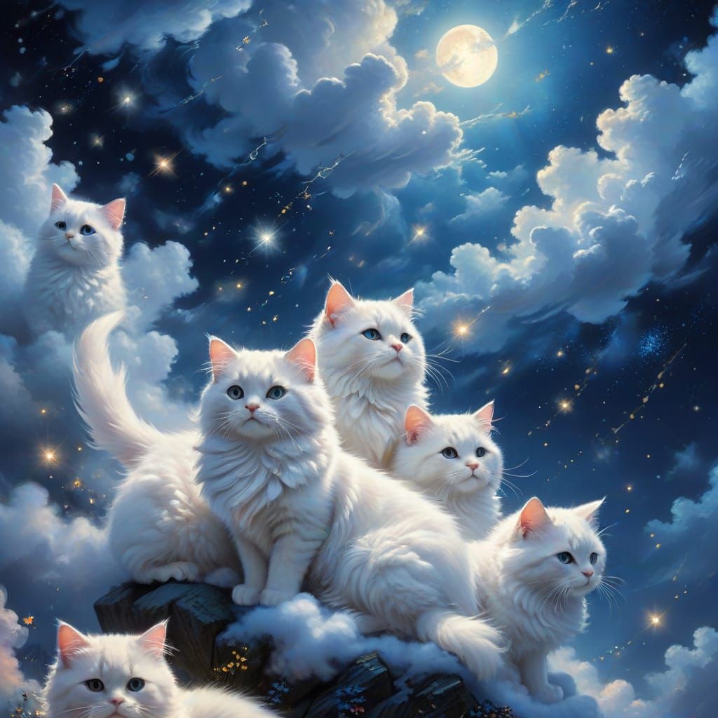 Enchanted Feline Cloudscape