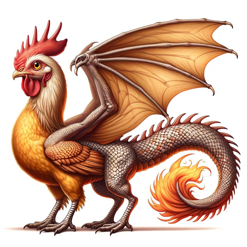 Dragon-Chicken Hybrid: A Mythical Creature