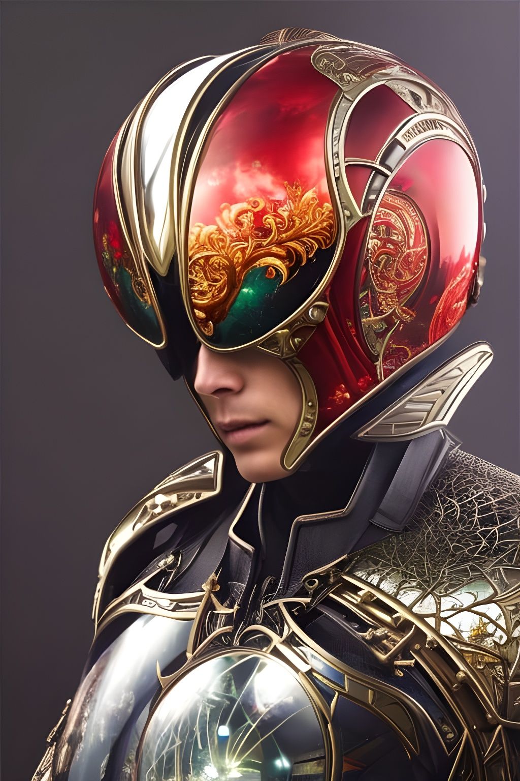 Sci-Fi Metallic Treehouse in Ornate Detail