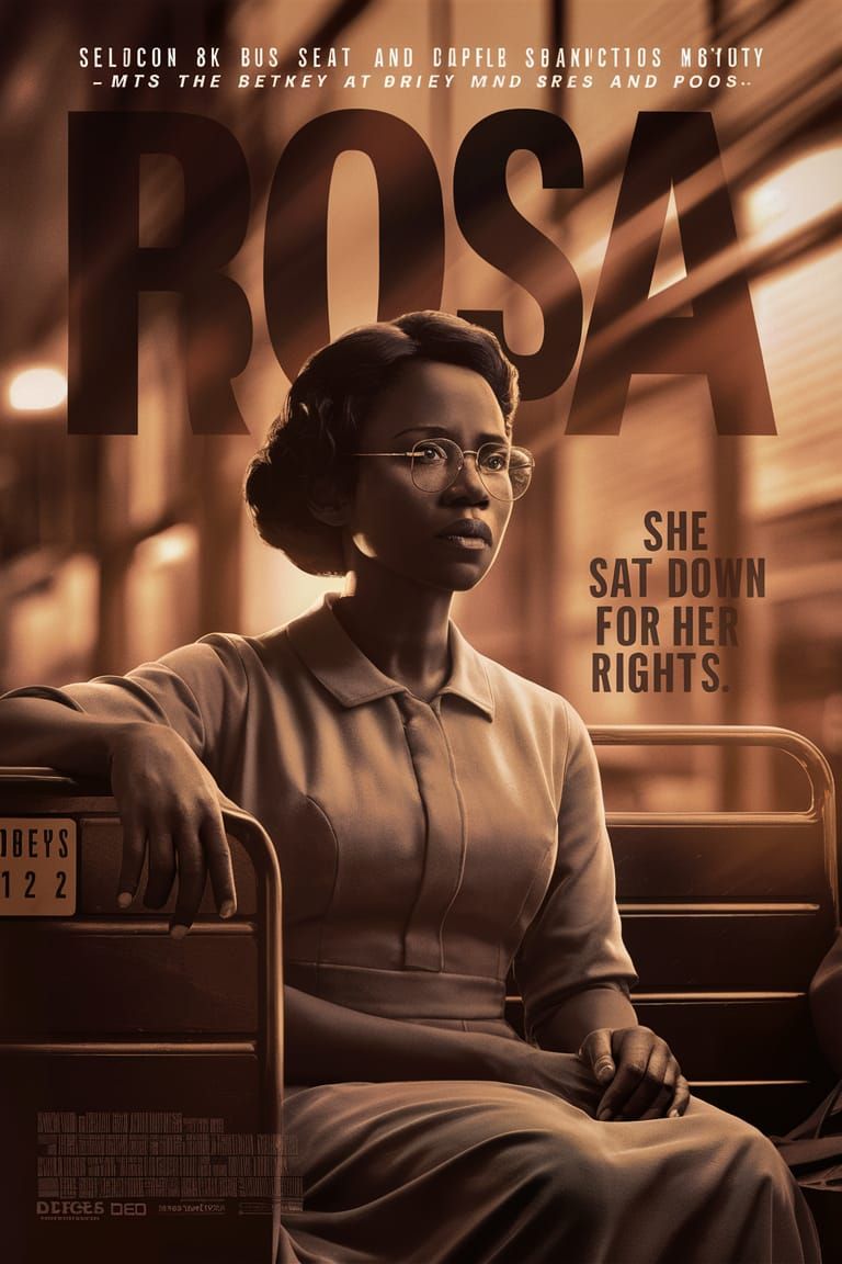 Rosa Parks Movie Poster in 8k