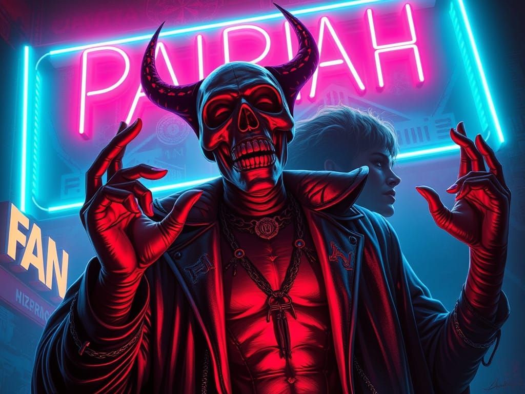 Gothic Neon Rebel Celebrates Dark Elegance