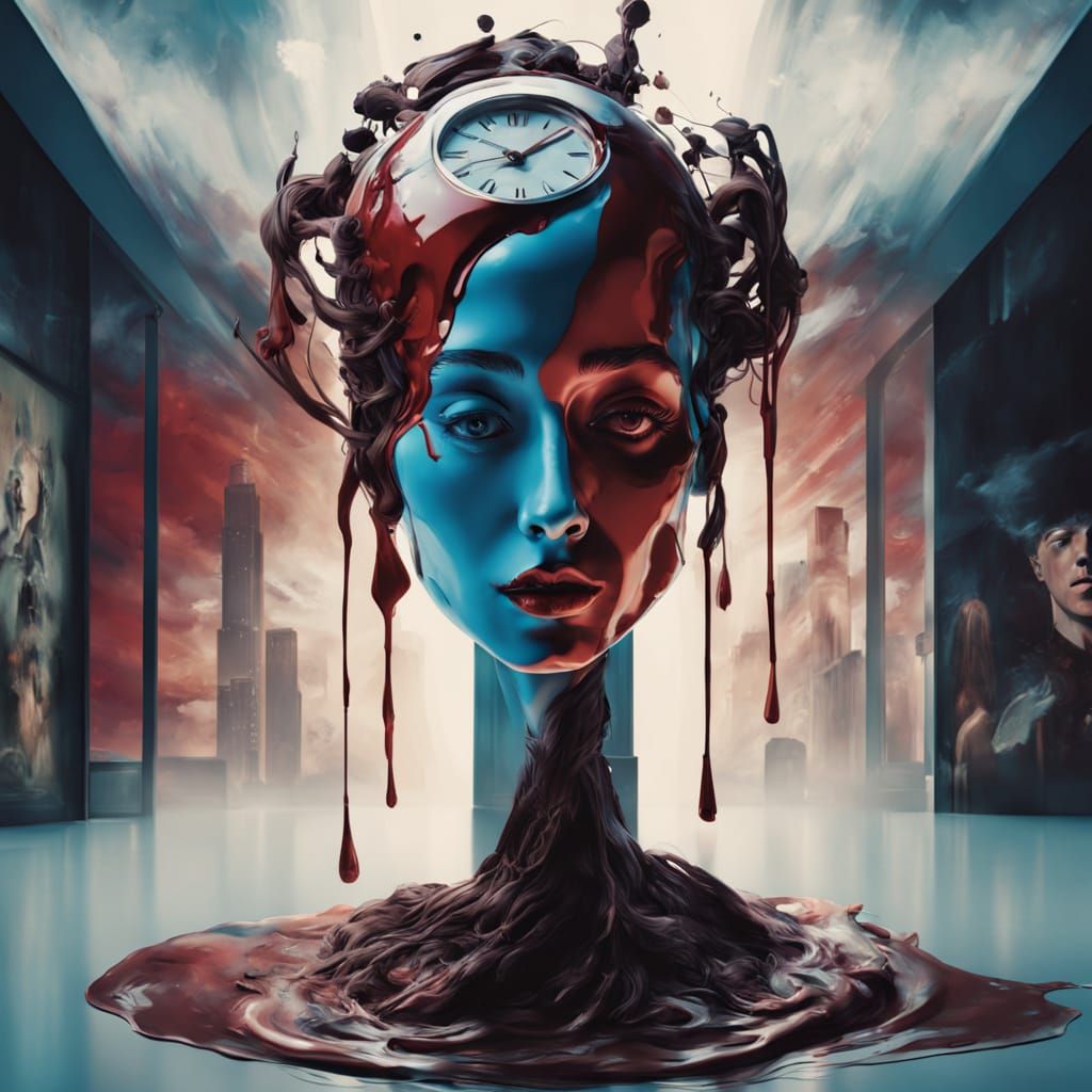 Melting Clocks and Mannequins in Surreal Digital Art