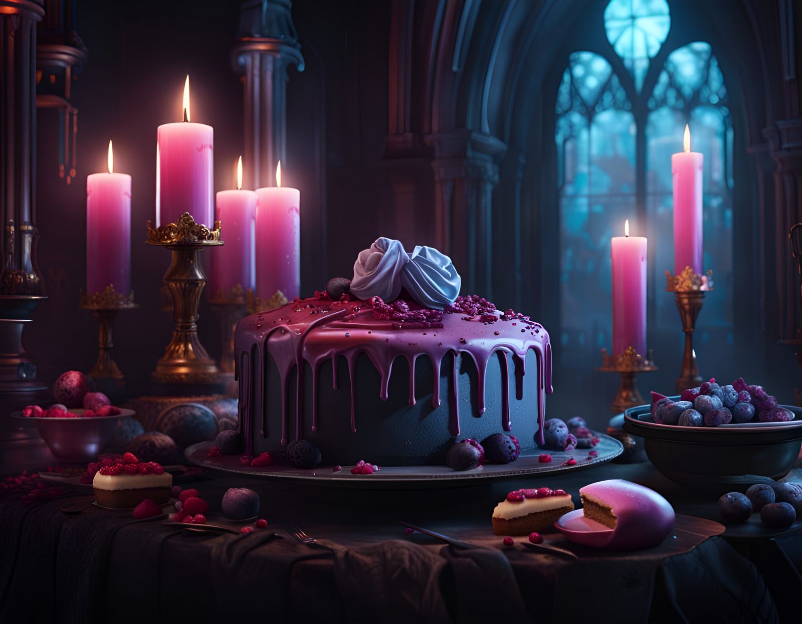 Gothic Cakes and Desserts in a Burton Style