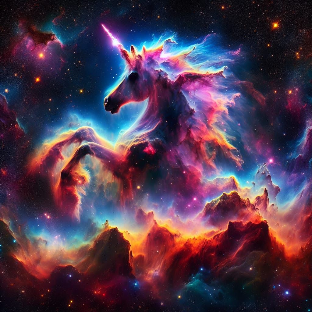Unicorn Nebula in Hyperrealistic 4K Resolution