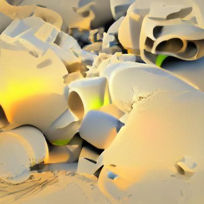 Abstract Torn Apart with Volumetric Lighting