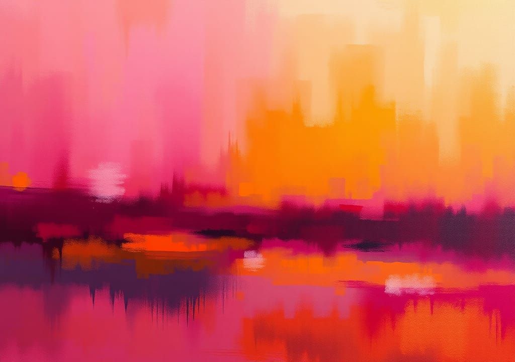 Abstract Color Field Landscape in Rothko Style