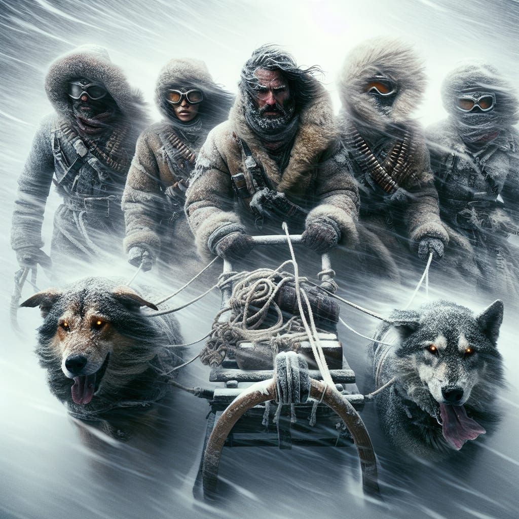 Explorers Huddle in Brutal Snowstorm as Sled Dogs Struggle O...