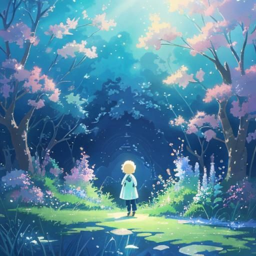 Japanese Fantasy Realm in Anime Style