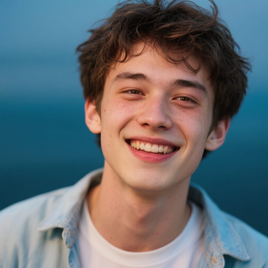 Charming, Unsightly Young Man Portrait