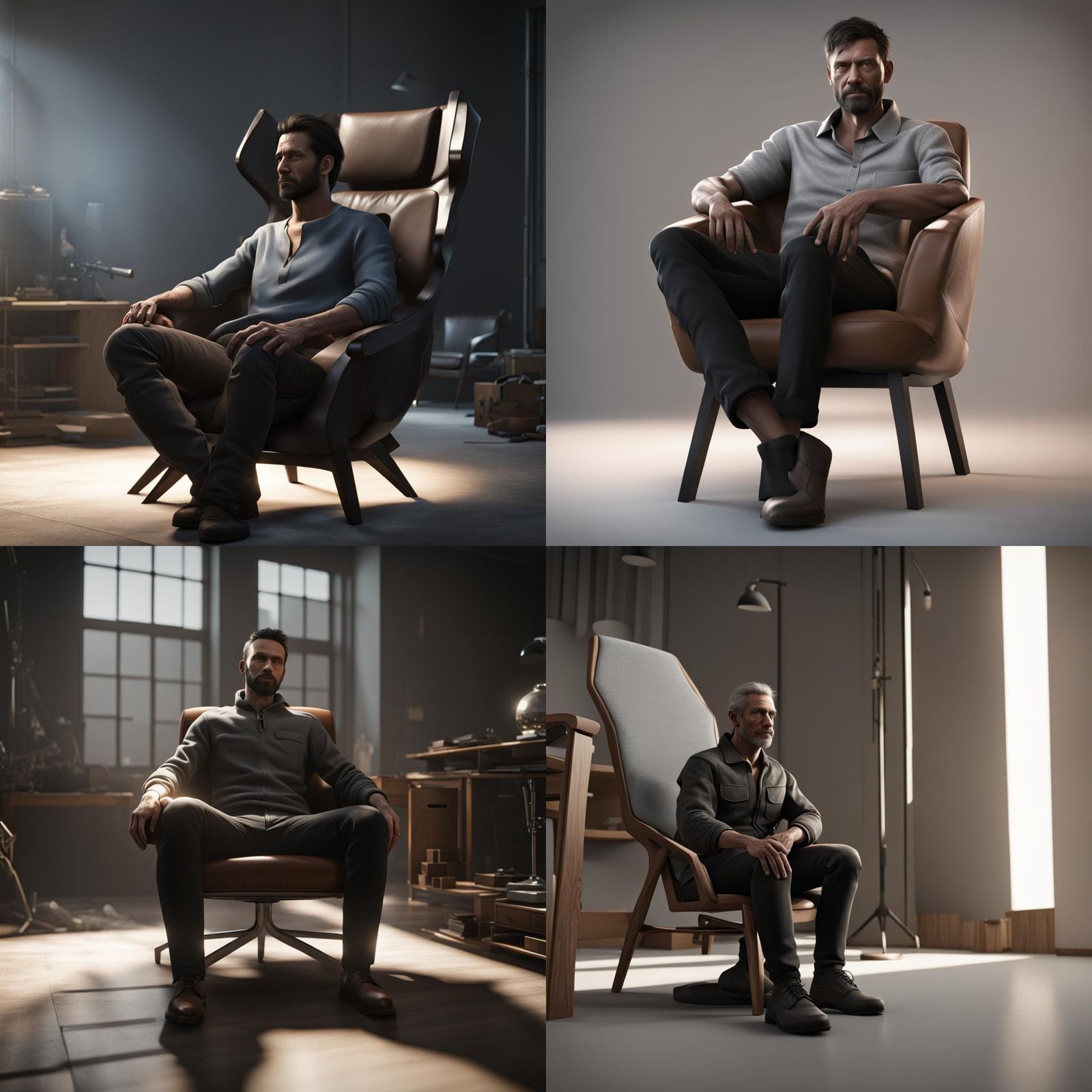 Man in Chair Rendered in Unreal Engine 5