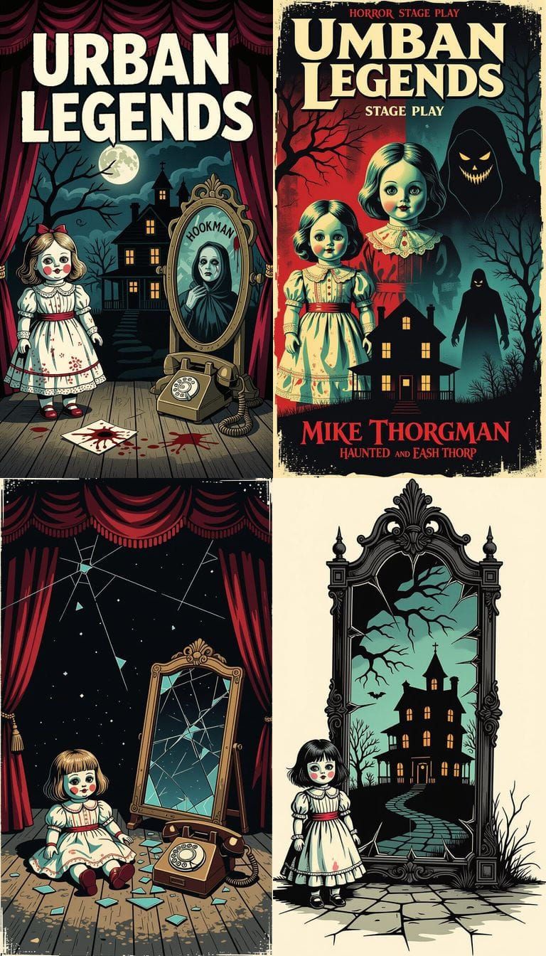 Eerie Urban Legends Horror Stage Play Cover