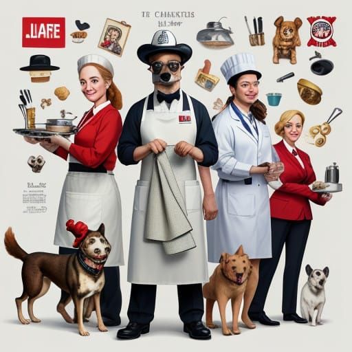 Canine Professionals in Colorful Americana Style