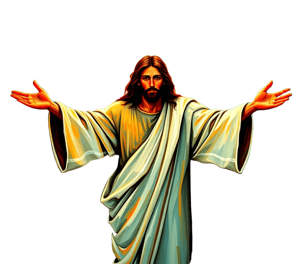 Jesus, Our Savior in Vibrant Neo-Impressionist Style