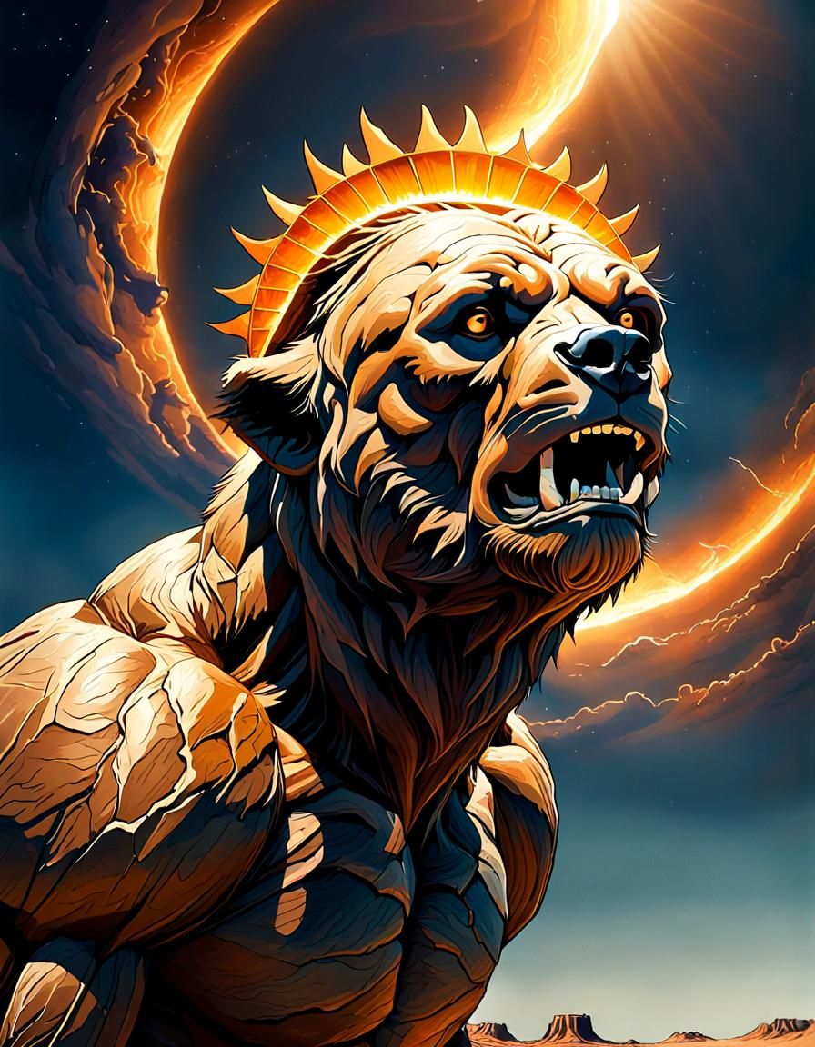Dune Mental: Aetherpunk Fractal Portrait