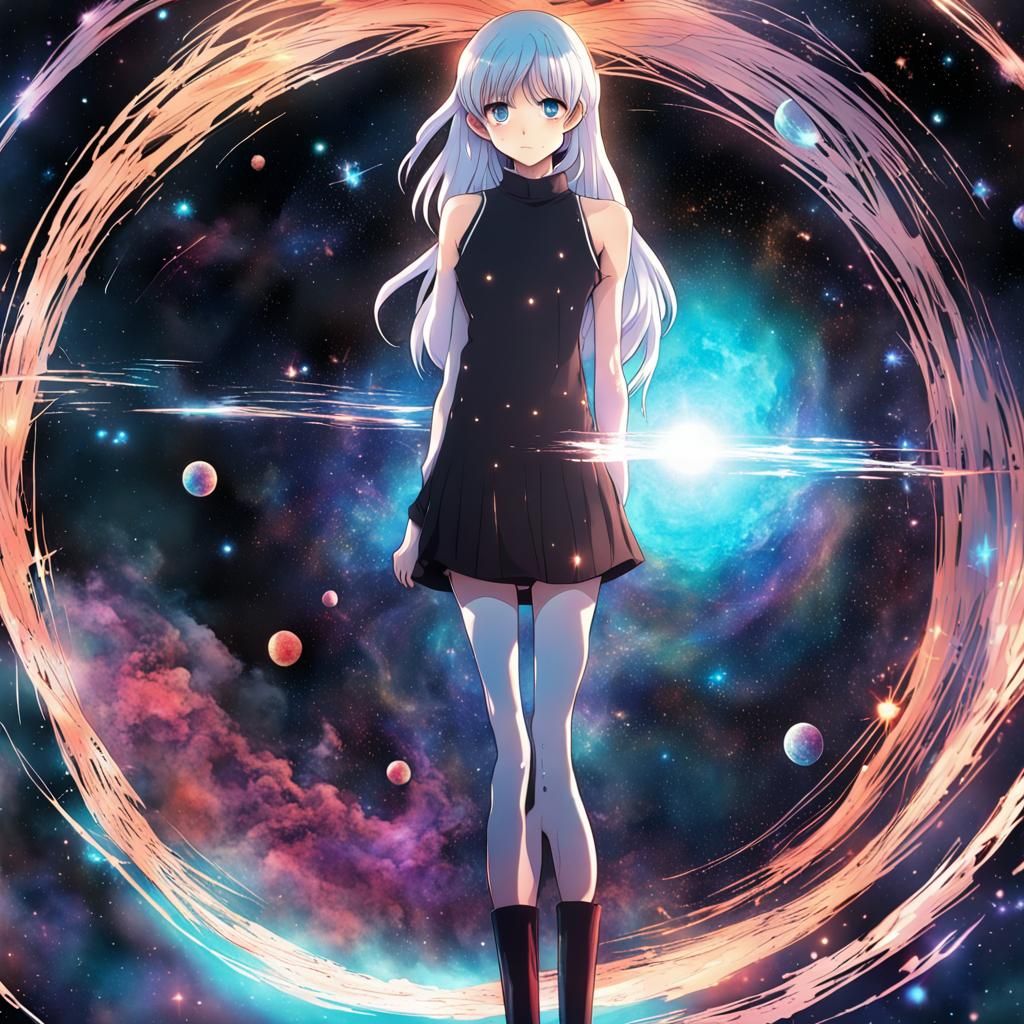 Holographic Black Hole in Anime Style