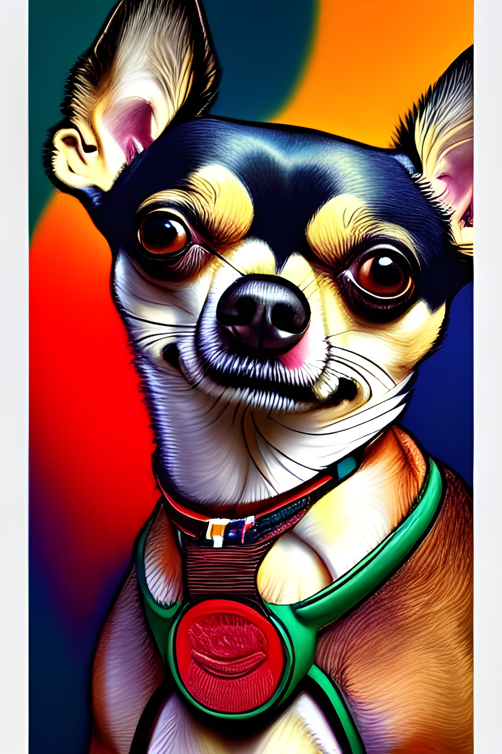 Intricate Chihuahua Ambassador to Koala, Detailed 3D Art