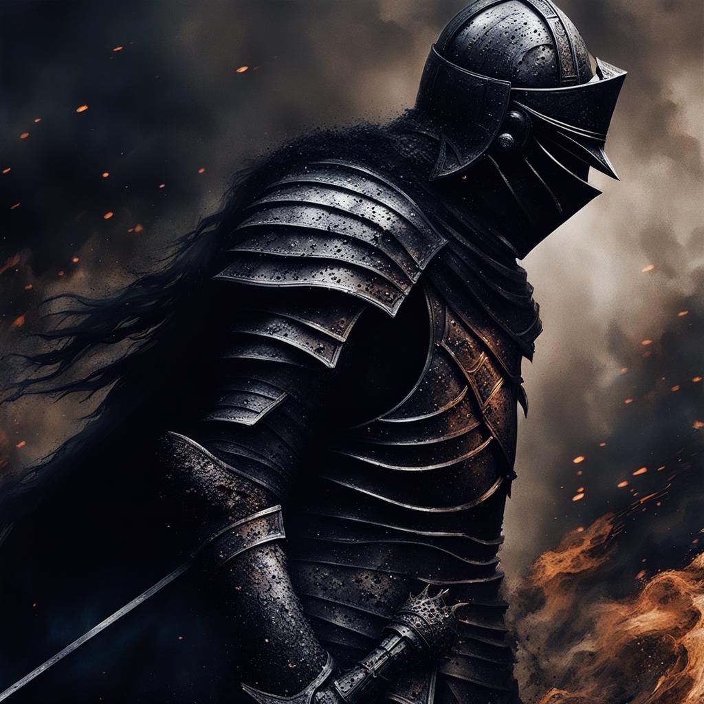 Evil Cinder Knight in Dark Souls Style