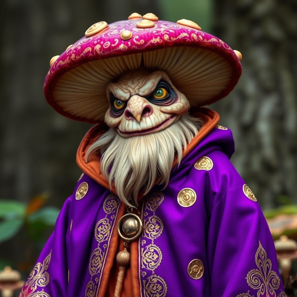 Royal Mushroom in Opulent Robes