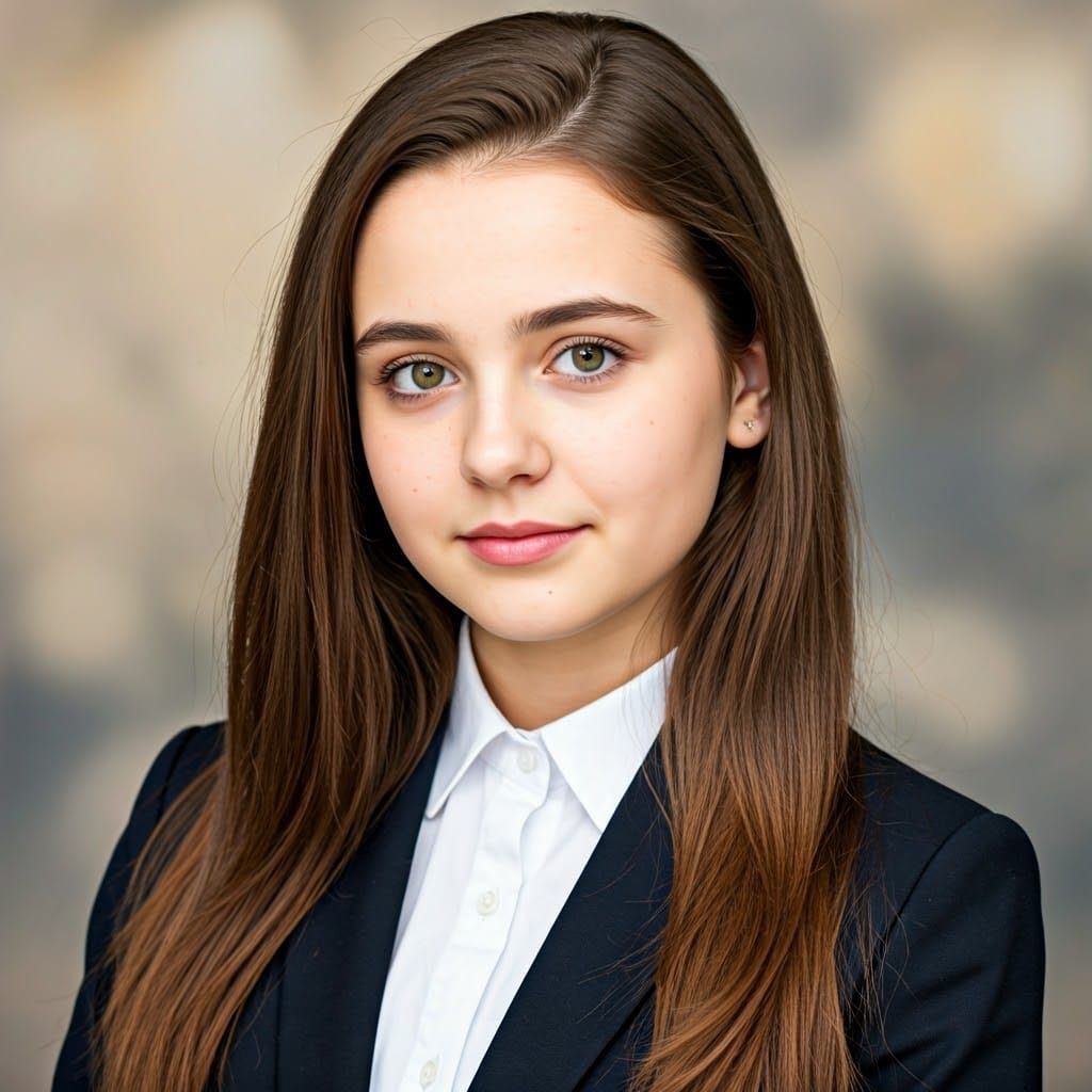 Sharp Focus Portrait of an Ashy Brown-Haired Girl