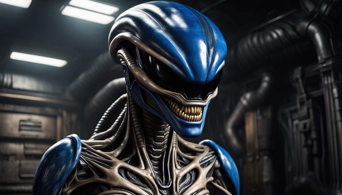 Alien Xenomorph Blue Power Ranger Hybrid