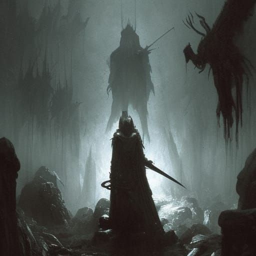 Horrific Giant Inspired by Doré and Rutkowski