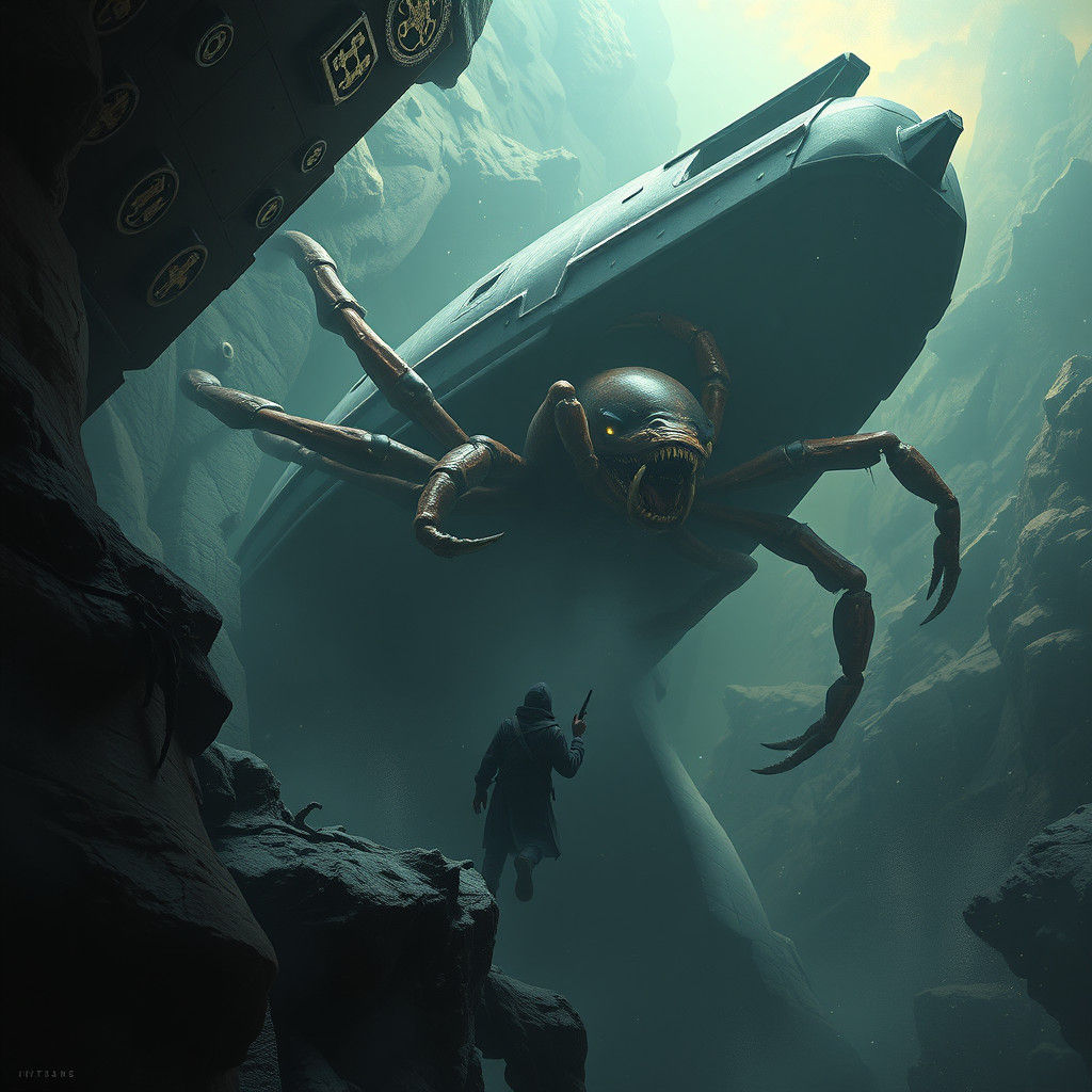 Alien Queen's Chamber: A Sci-Fi Horror Scene