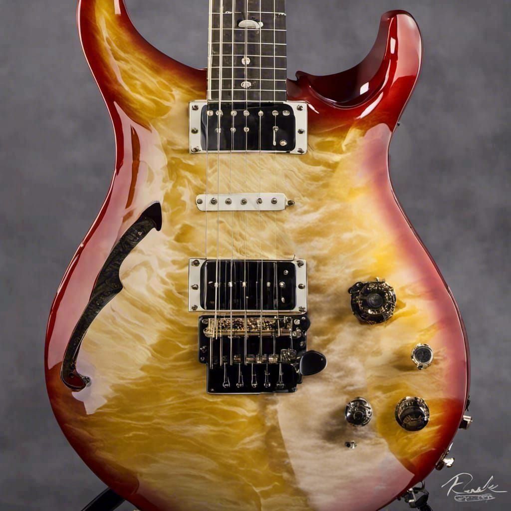 Red PRS Custom 24 Electric Guitar Portrait