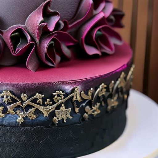 Gothic Cake Masterpiece in Hyperrealistic 4K Splash Art