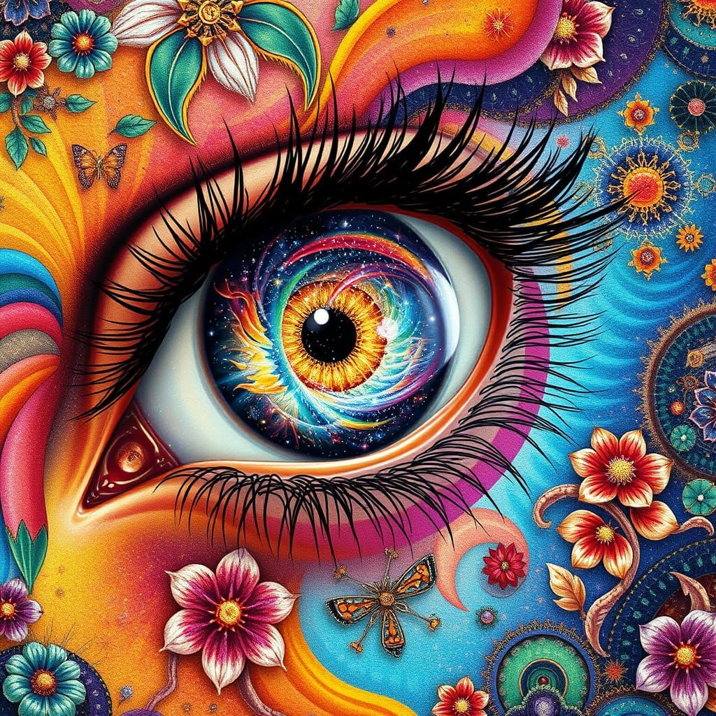Surreal Eye in a Kaleidoscopic Cosmos