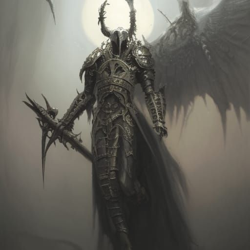 Gothic Eldritch Skeleton Knight Concept Art