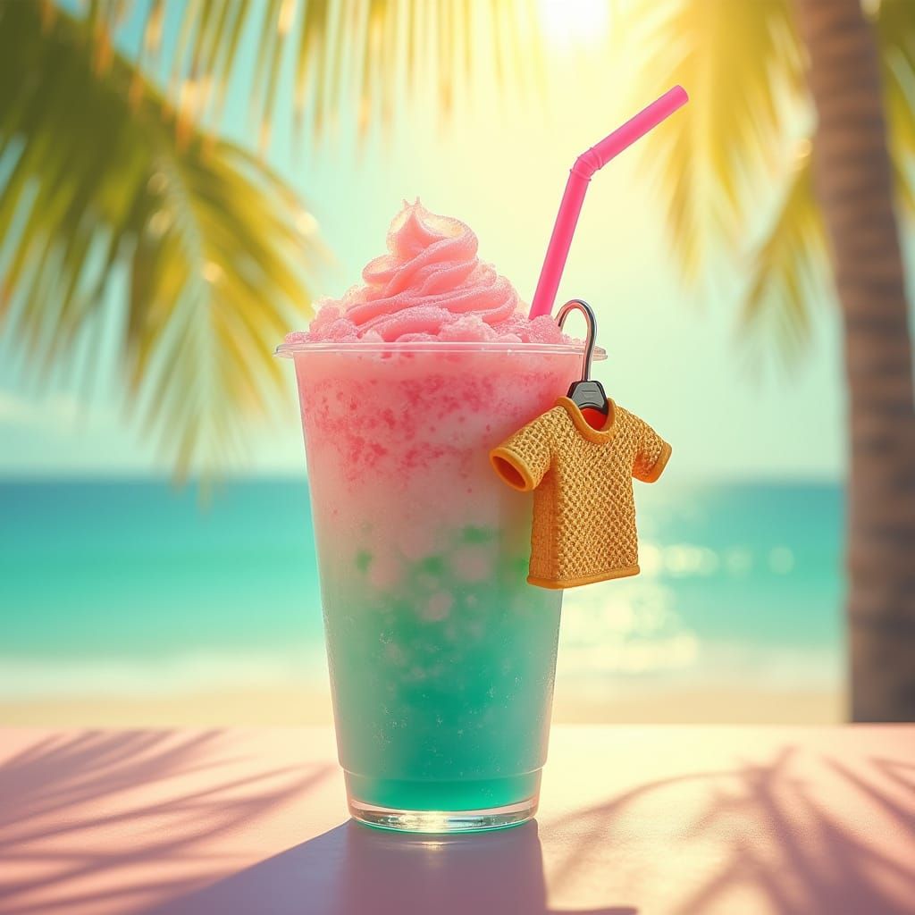 Pastel Paradise Slush Cup in Tropical Oasis