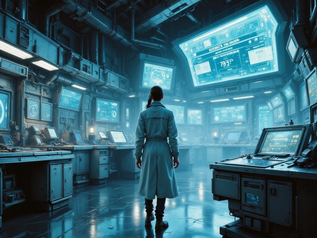 Scientist Faces Catastrophic Error in Futuristic Lab