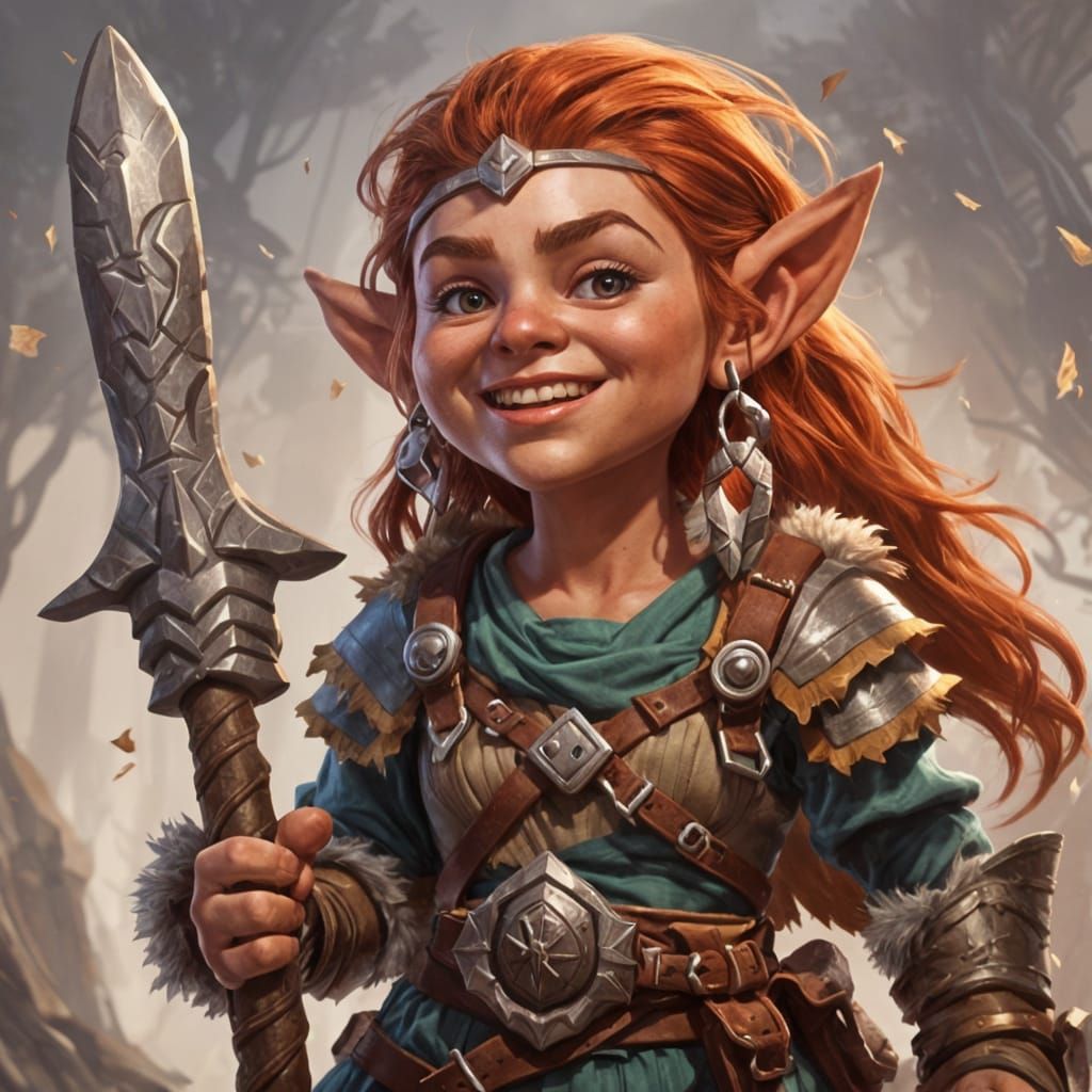 Female Gnome Barbarian from Dungeons & Dragons