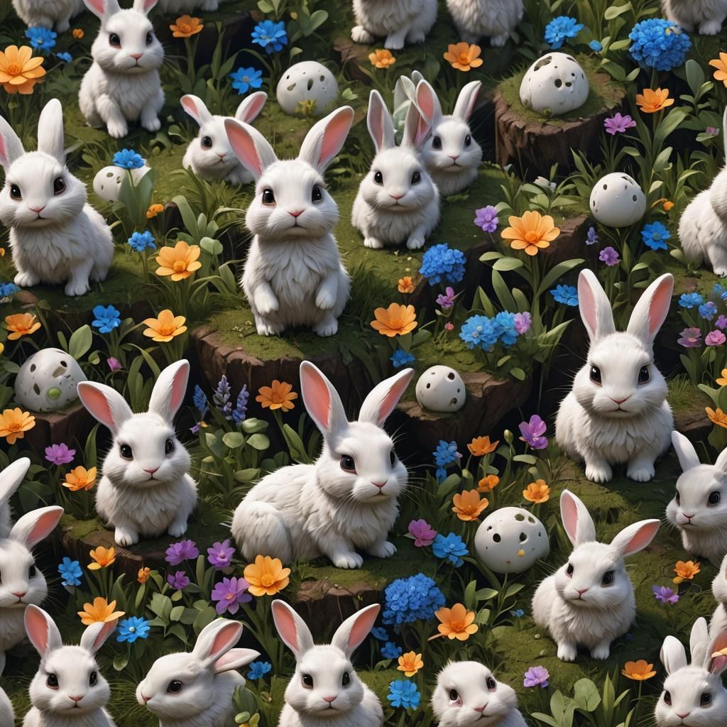 Cute Bunny in Detailed Fantasy Concept Art