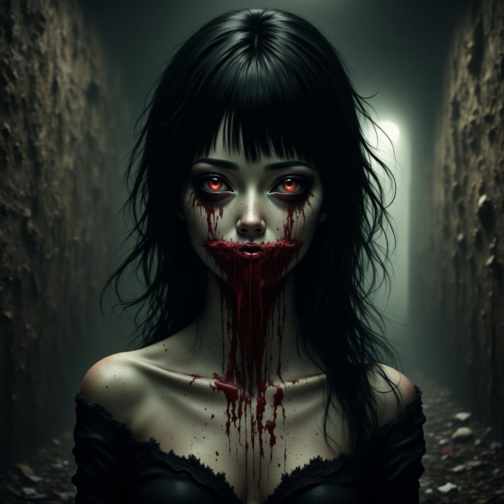 Beautiful Woman in Ancient Mine Rotting from Ancient Disease