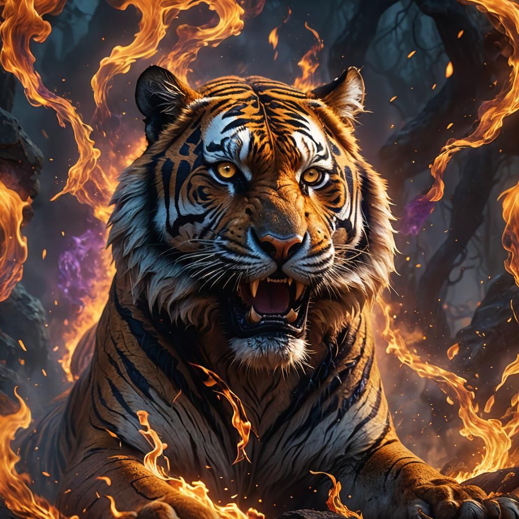 Fiery Tiger: Fantasy Concept Art in Unreal Engine