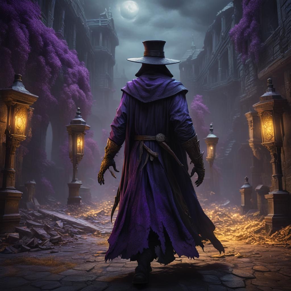 Plague Doctor with Aura of Death, Dark Fantasy Art