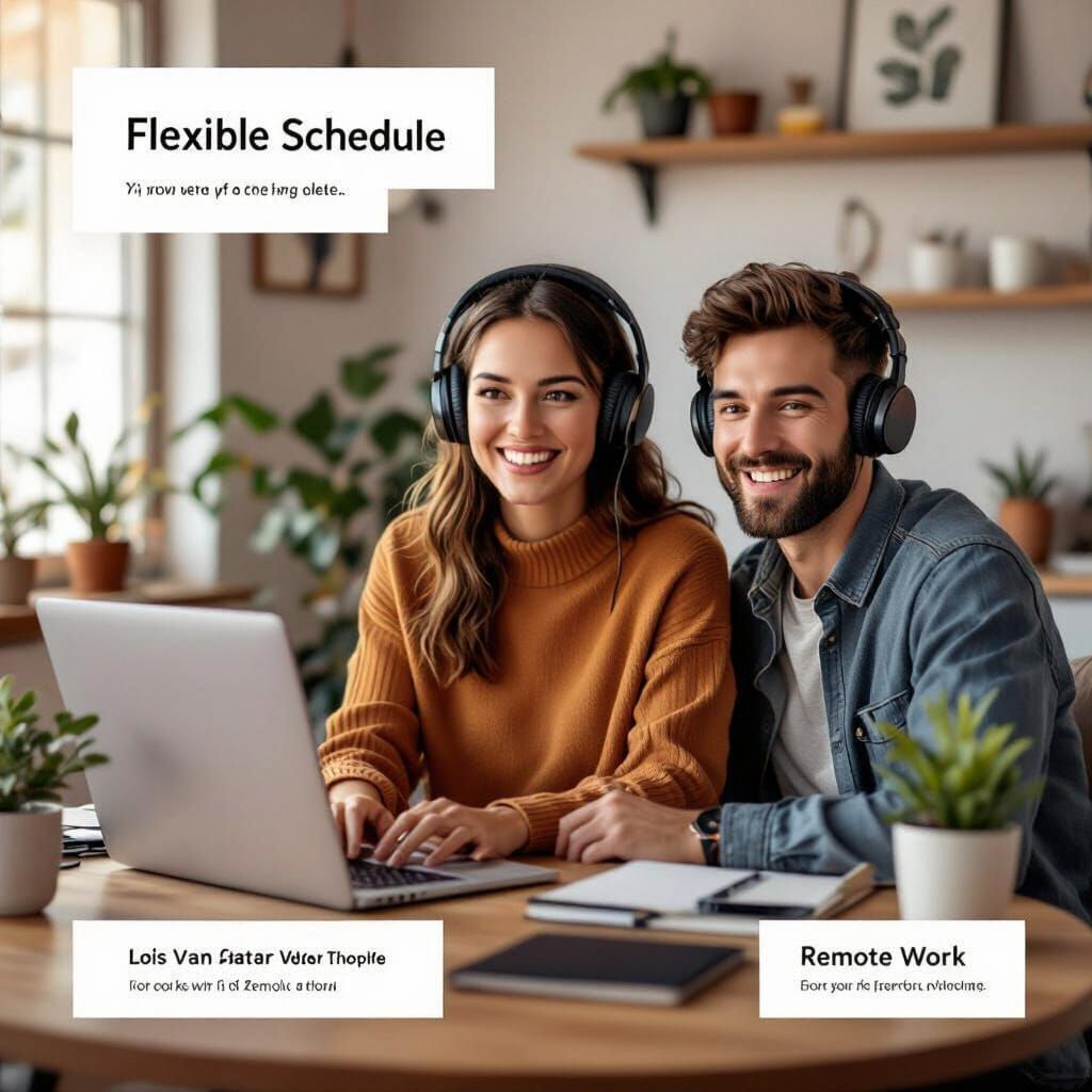 Happy Young Professionals Working Remotely From Home